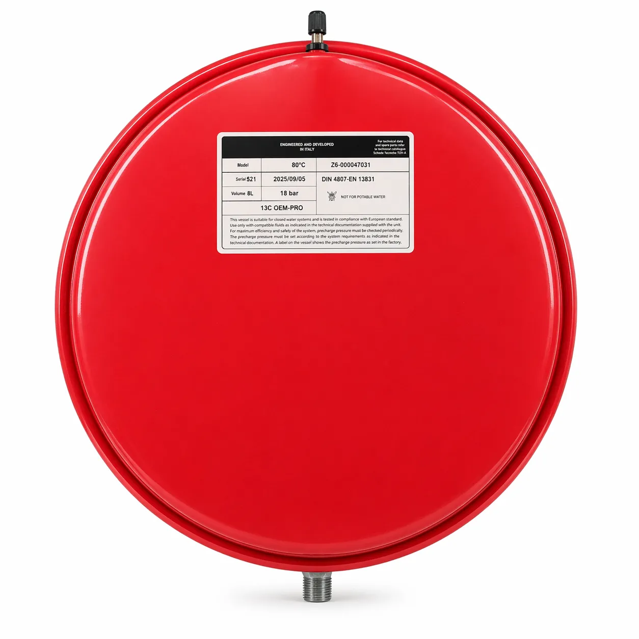 Bosch ECA Buderus Uyumlu Genleşme Tankı 8 Lt 1/2