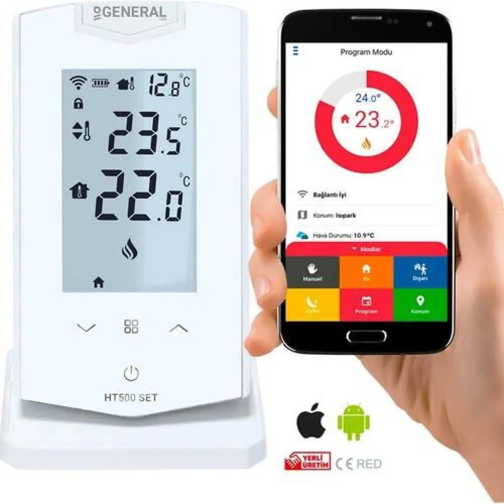 General HT500 Kablosuz WiFi Oda Termostatı Seti